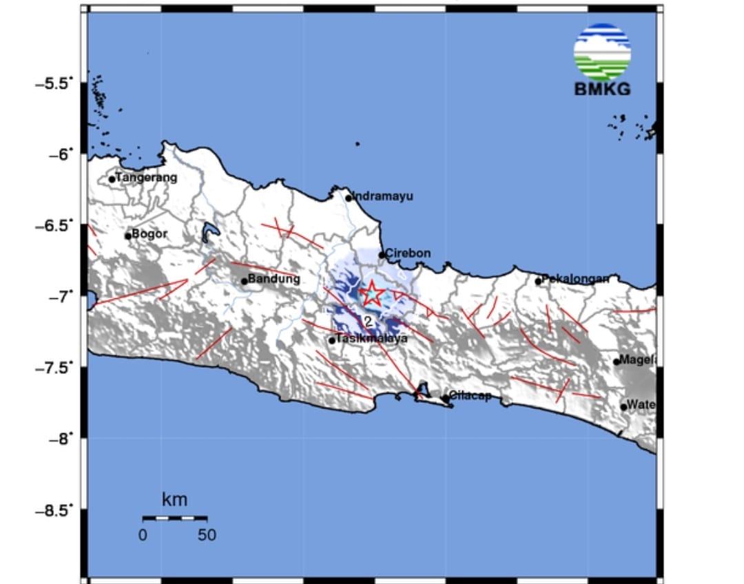 Gempa Kuningan Jawa Barat Hari Ini, 3,8 Magnitudo, Dirasakan hingga ke Cirebon