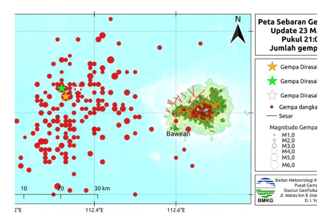 Belum Berhenti, BMKG Mencatat 193 Gempa Susulan di Laut Jawa