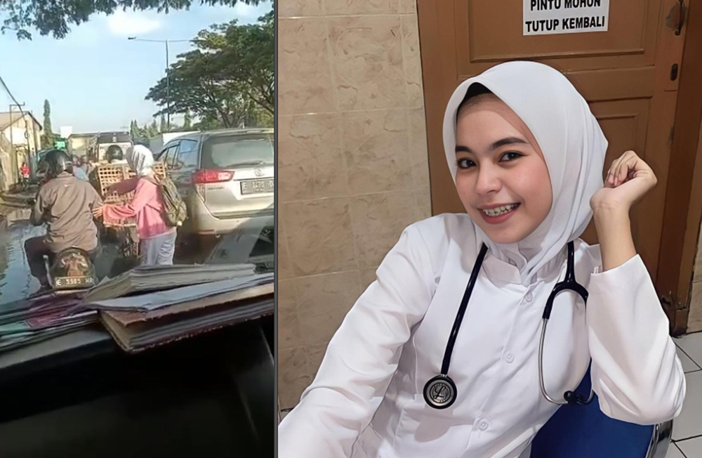 Perkenalkan, Perawat Cantik yang Rela Buka Jalan untuk Ambulans di Mundu Cirebon