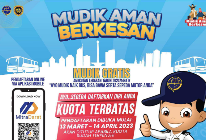 Syarat Ikut Mudik Gratis Kemenhub 2023, Cek Rutenya Juga di Sini, Awas Kehabisan