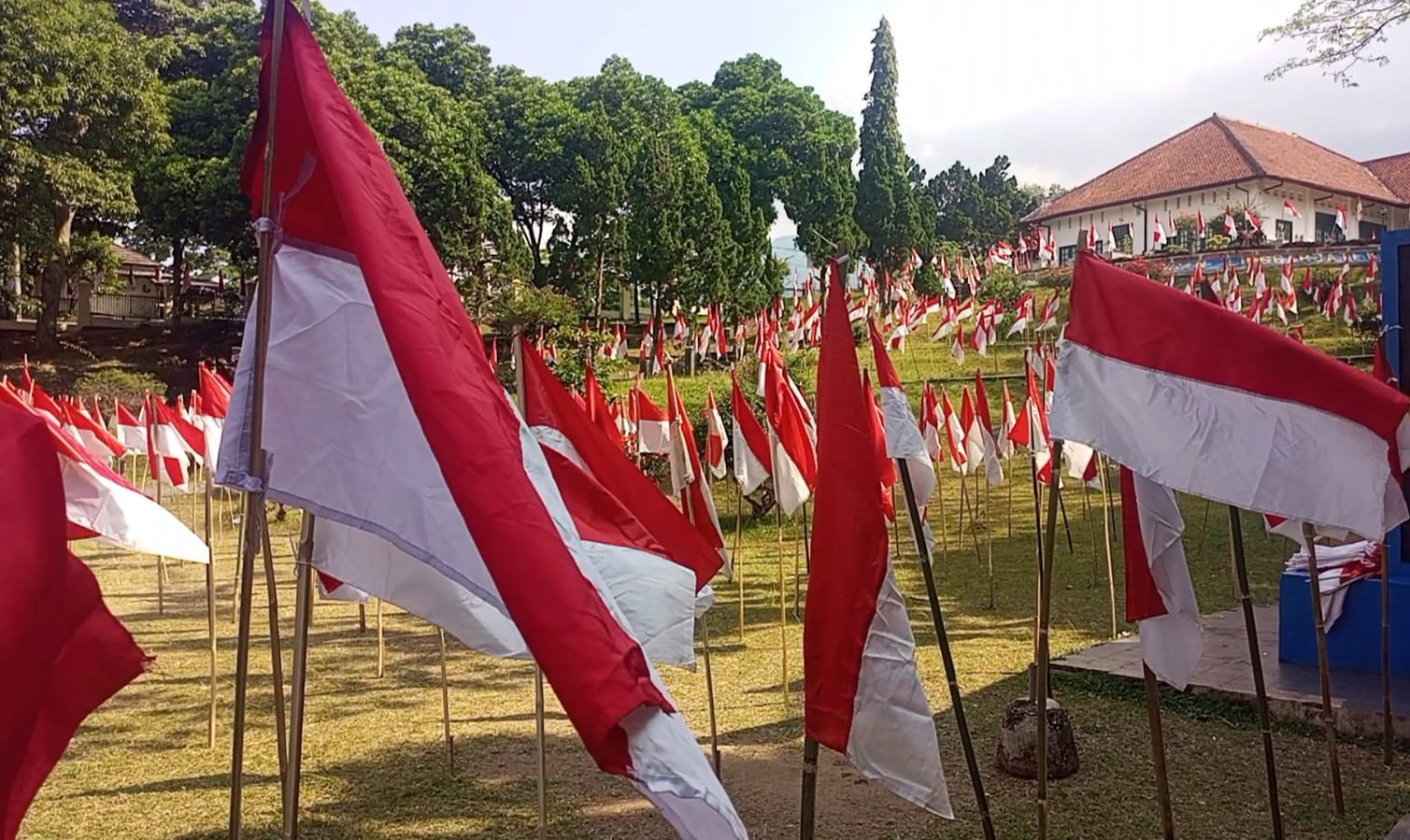 Modal Sendiri, 10.001 Bendera Merah Putih Penuhi Gedung Naskah Linggarjati