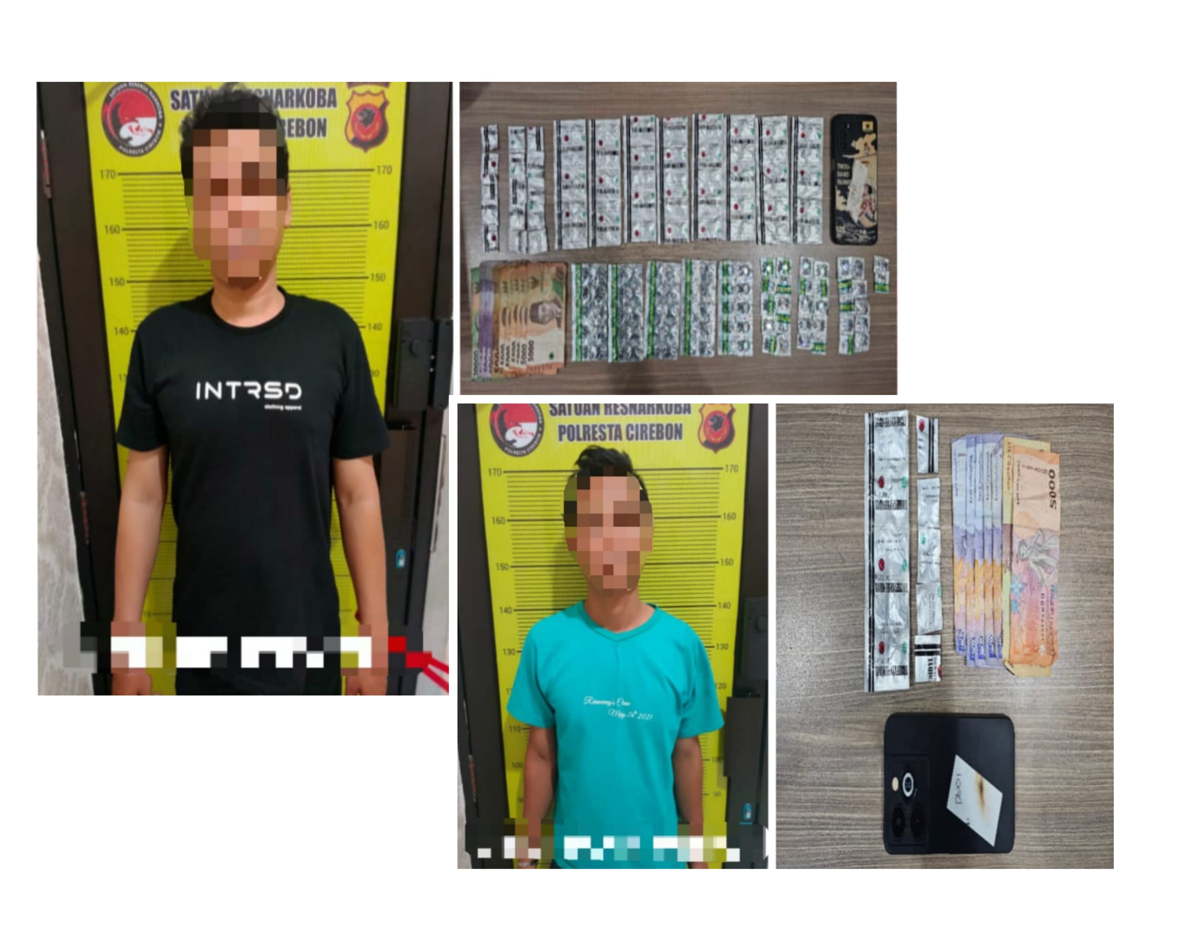 2 Pengedar Obat Terlarang Ditangkap Polresta Cirebon di Kecamatan Plered