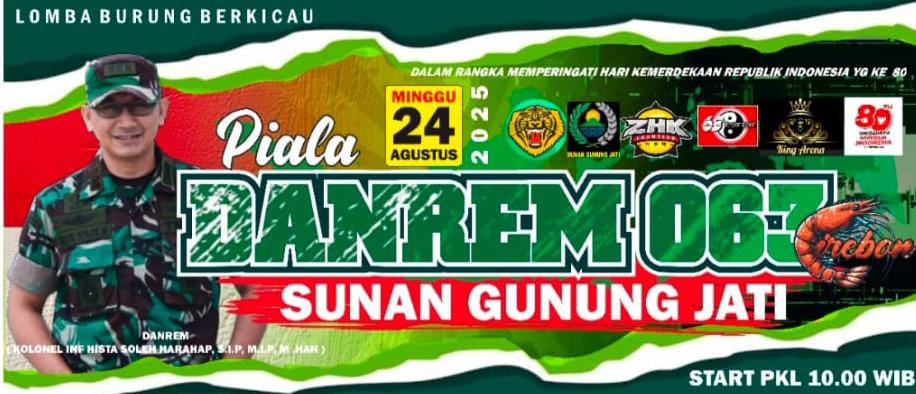Lomba Burung Berkicau Piala Danrem 063/SGJ Siap Digelar, Hadiahnya Motor dan Uang, Begini Cara Daftarnya 