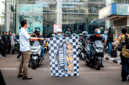 Tunjukan Eksistensi Diri, Puluhan Biker NMAX Gelar Satmori Keliling Jakarta