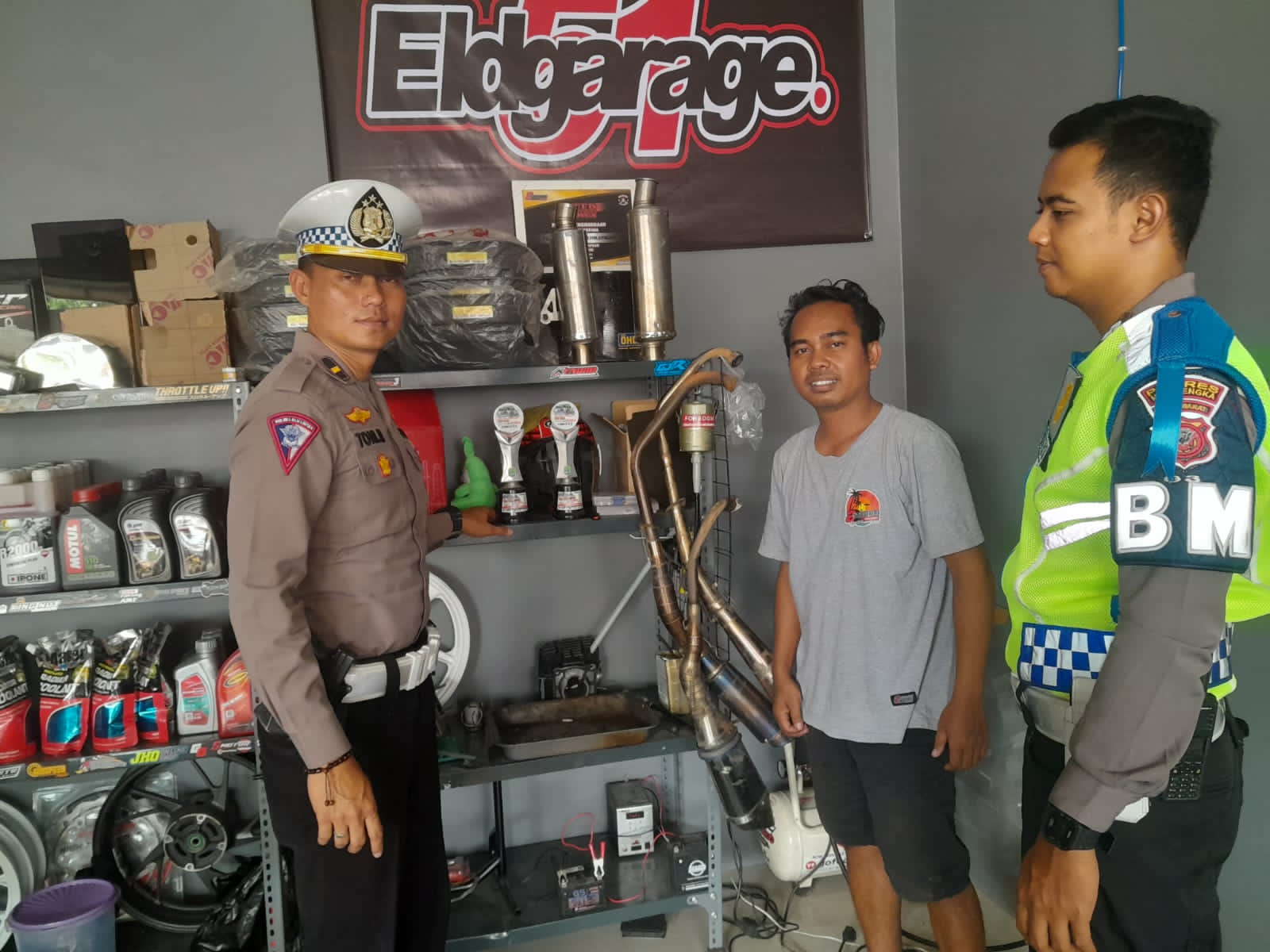 Penertiban Knalpot Brong, Polisi di Majalengka Datangi Bengkel Sepeda Motor