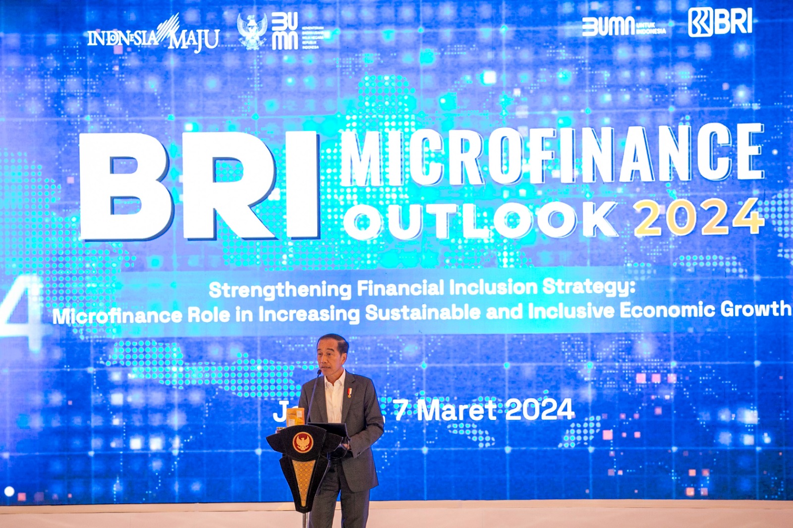 Buka BRI Microfinance Outlook 2024, Presiden Jokowi Apresiasi Komitmen BRI Dorong Pertumbuhan Ekonomi 