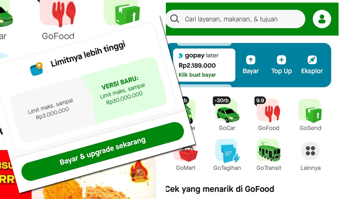 Dapatkan Limit Rp 30 Juta, UPGRADE GoPay Later Sekarang, Jatuh Tempo Lebih Lama