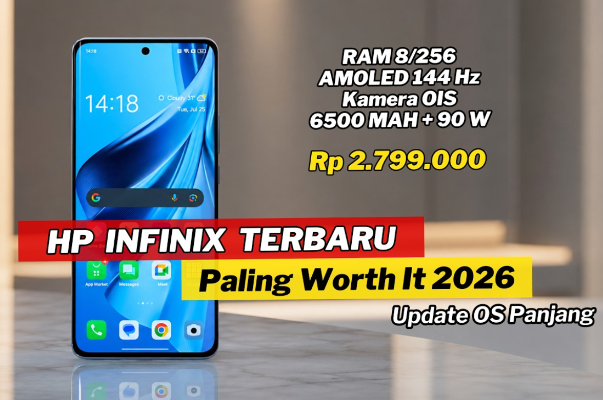 Dibanderol Mulai 2 Jutaan Dapat Ponsel RAM 8GB, Berikut 6 Rekomendasi Hp Infinix Terbaik Dibeli Juli 2026