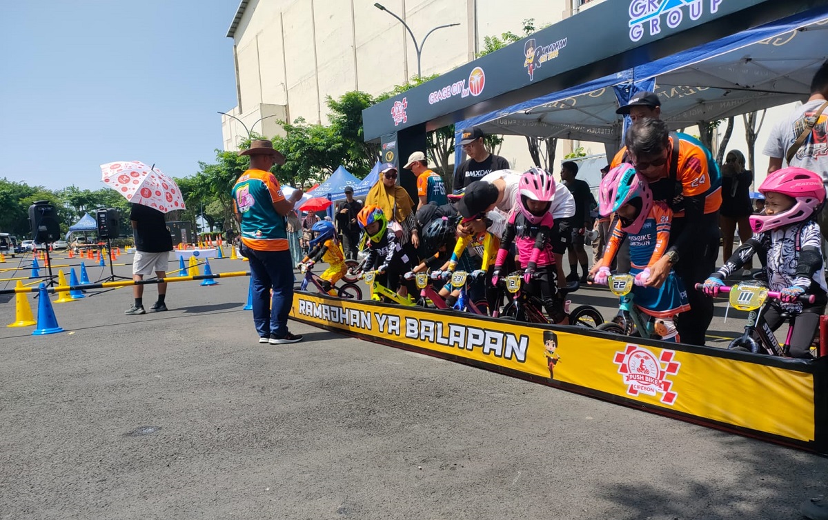 Ratusan Rider Cilik Adu Cepat di Grage Ramadan Race Push Bike Cirebon 2024