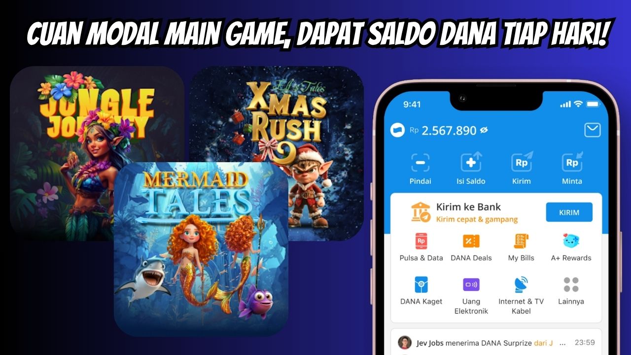 Klaim Dana Kaget Hari Ini Lewat 3 Aplikasi Penghasil Uang Berikut, Nomor 1 Modal Geser Layar Kanan Kiri Doang!