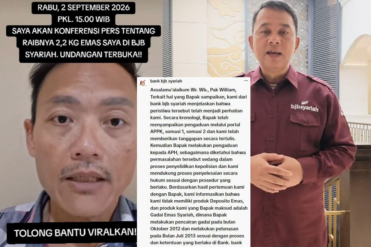 William Gunawan Mengaku Deposito Emas 2,2 Kg Lenyap, BJB Syariah: Ada Surat Permintaan Penjualan Emas