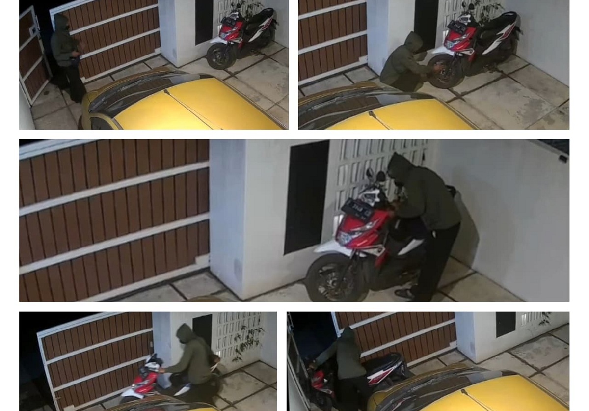 Pencuri Motor Beraksi Lagi di Cirebon, Bobol Pagar dan Bongkar Gembok Cakram