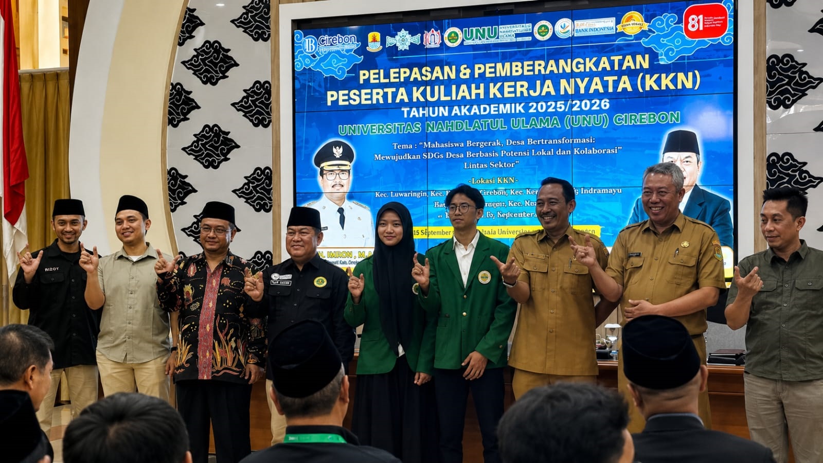 Lepas 302 Peserta KKN, Rektor UNU Cirebon Minta Mahasiswa Hadirkan Inovasi dan Belajar dari Masyarakat