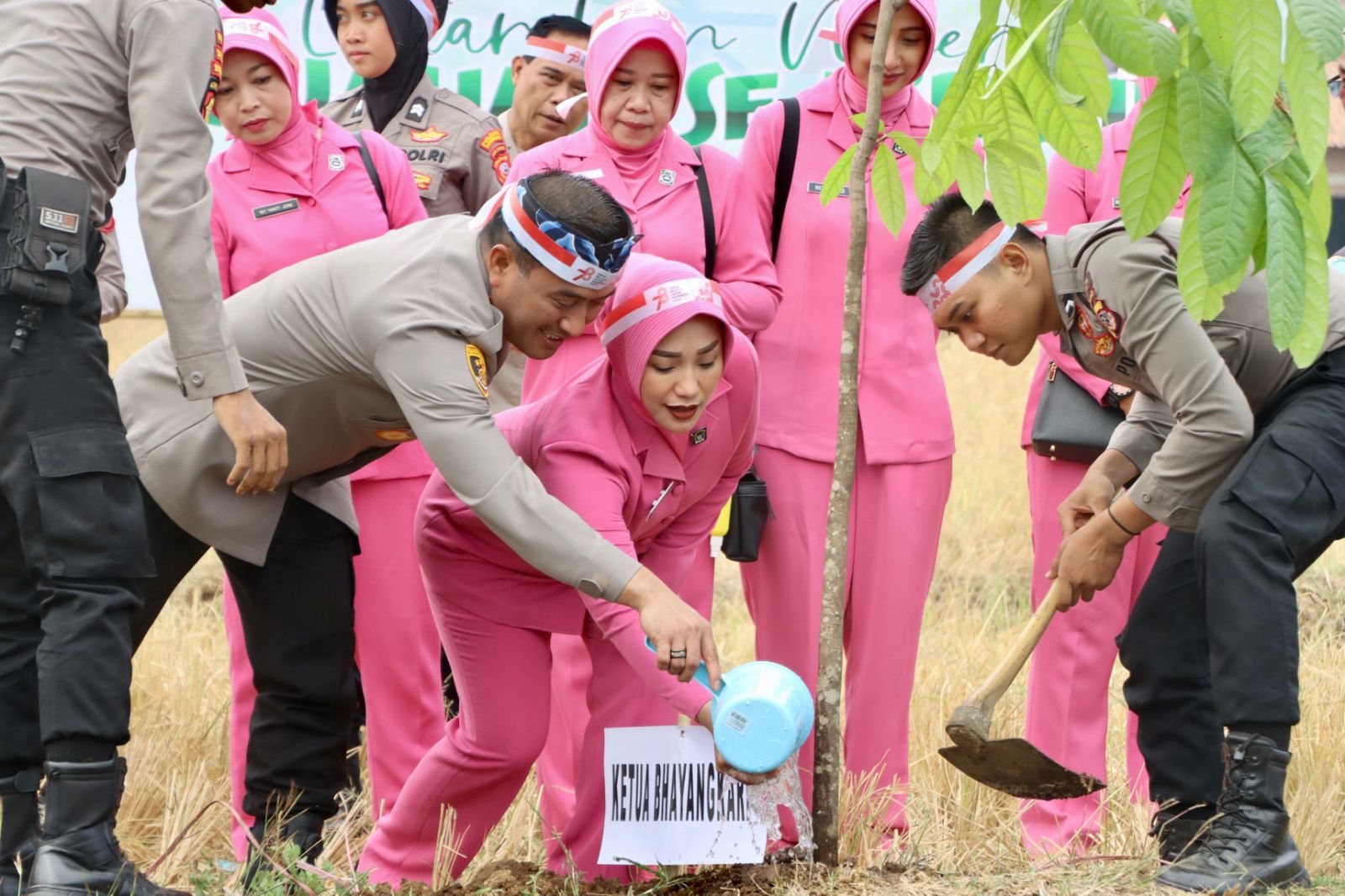 Tanggul Sungai Krandon Ditanami Ribuan Bibit Pohon