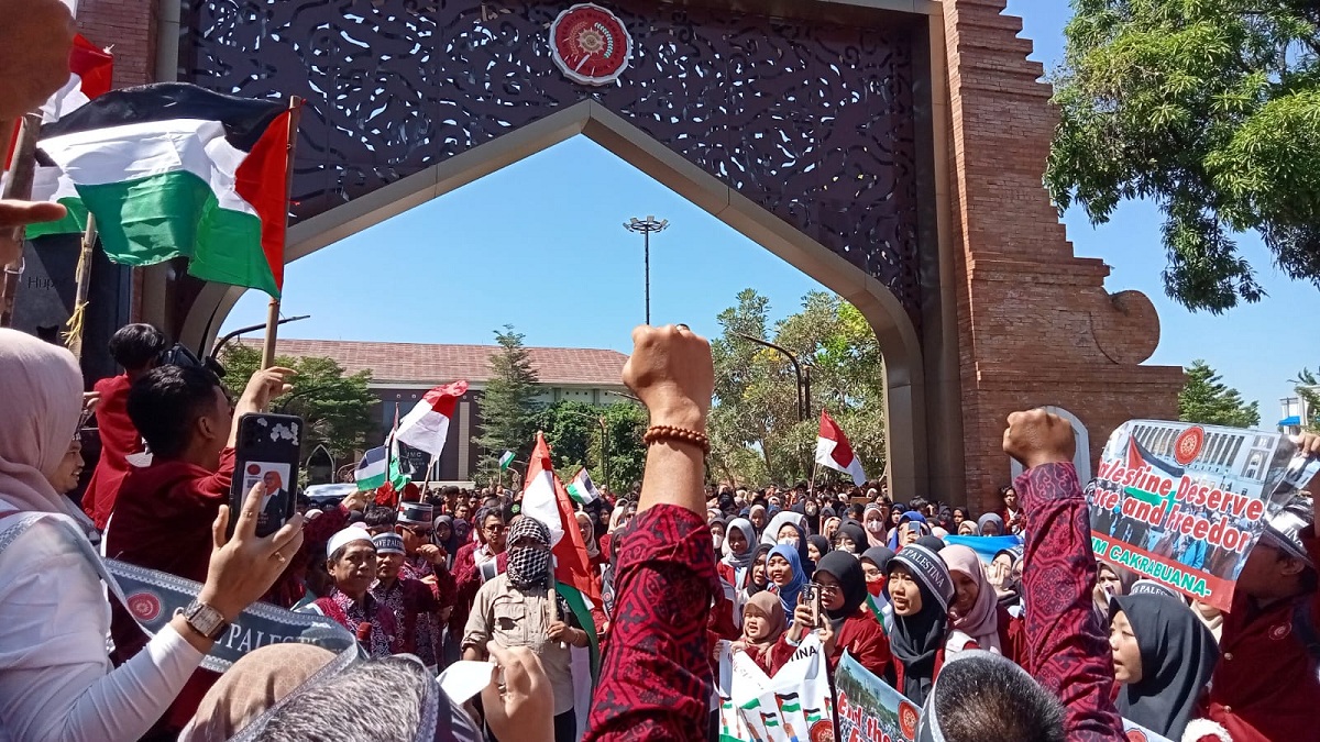 Aksi Bela Palestina di Kampus UMC, Rektor: Kita Tidak Akan Menyerah!