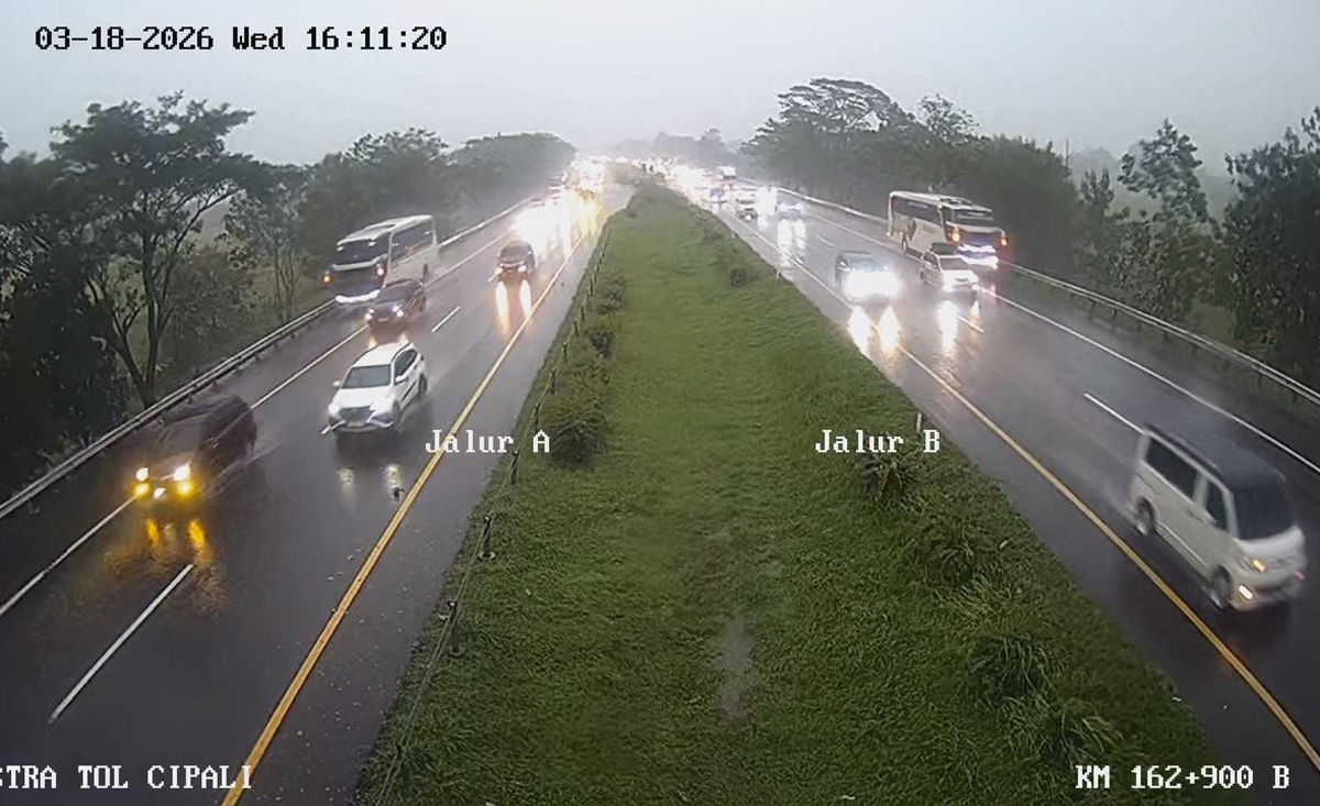 Update Kondisi Cipali Hujan Lebat: Lalu Lintas Ramai Lancar, Waspada Angin Kencang