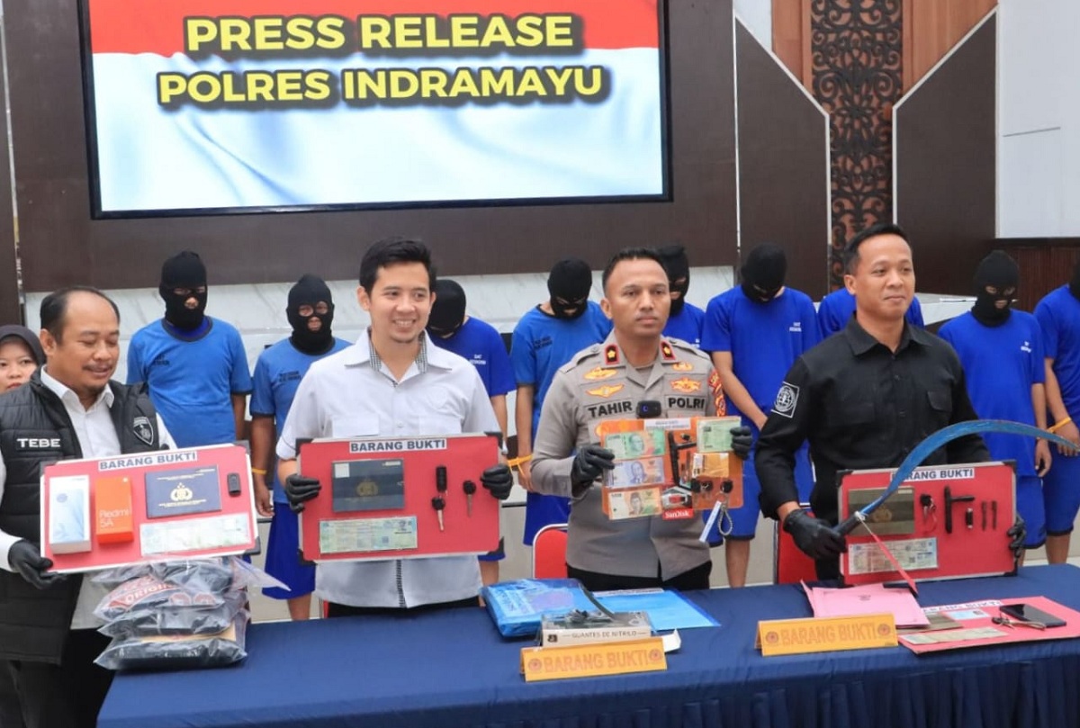 14 Tersangka Ditahan Polres Indramayu, 7 Kasus Pencurian di 5 Kecamatan