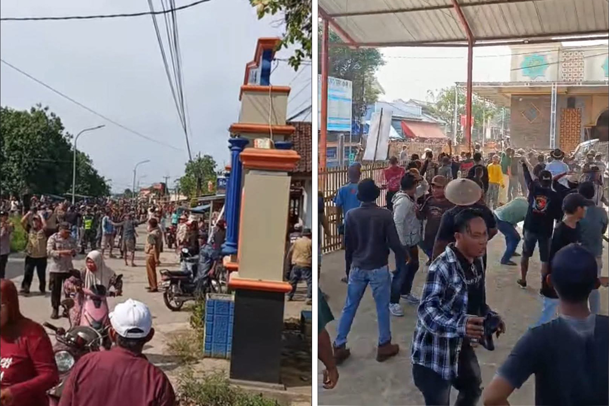 Bentrok Pendukung Calon Kuwu di Indramayu: Saling Ejek Berujung Lempar Batu Jelang Pilwu 2025