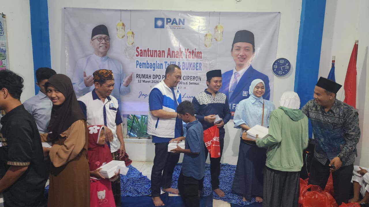 Berbagi di Bulan Ramadan, DPD PAN Kota Cirebon Ajak Anak Yatim Buka Puasa Bersama
