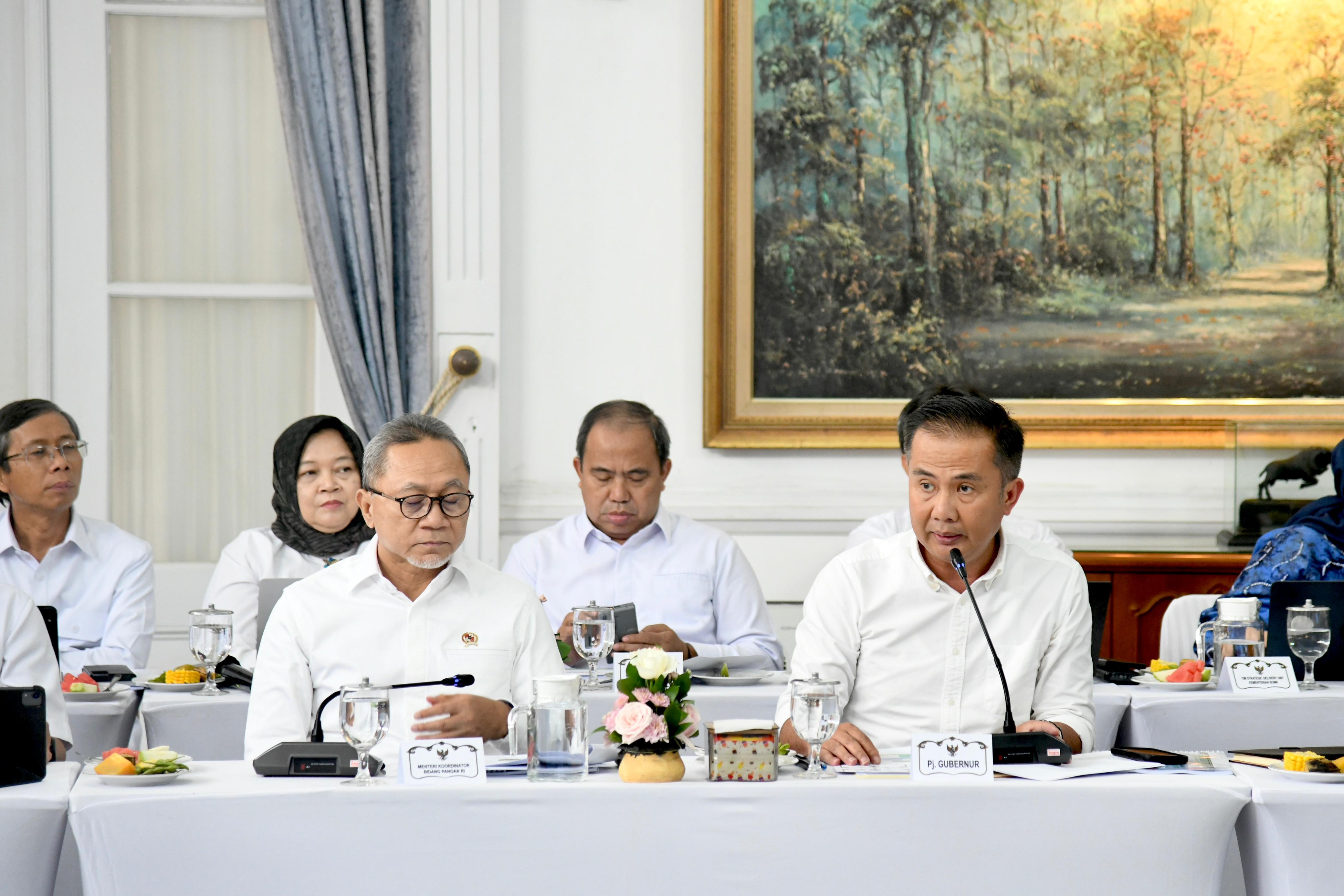 Penjabat Gubernur Jabar Ikuti Rakor Swasembada Pangan Sinergi Pusat dan Daerah