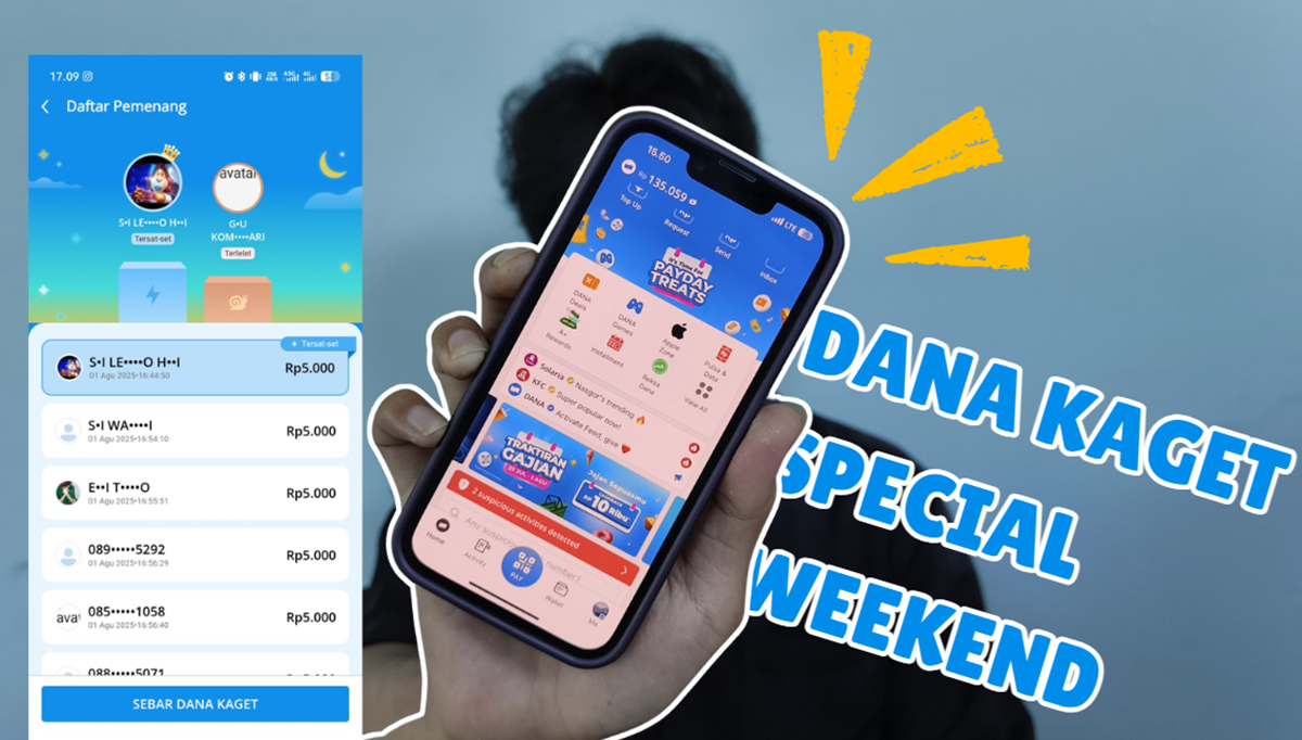 Dapat Saldo DANA Gratis Rp313.000 dari DANA Kaget! Klaim Sekarang Langsung Masuk Dompet Digital