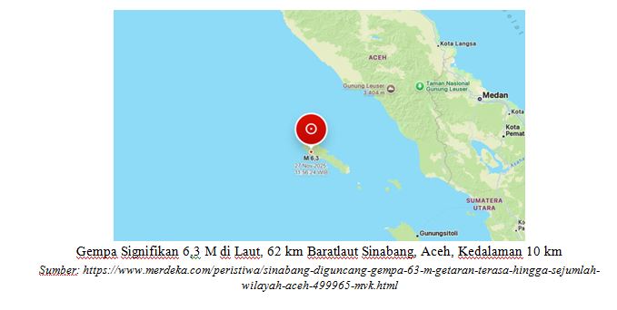 Ancaman Alam di Sumatera Utara antara lain Gempa dan Banjir Menjelang Megathrust 2025