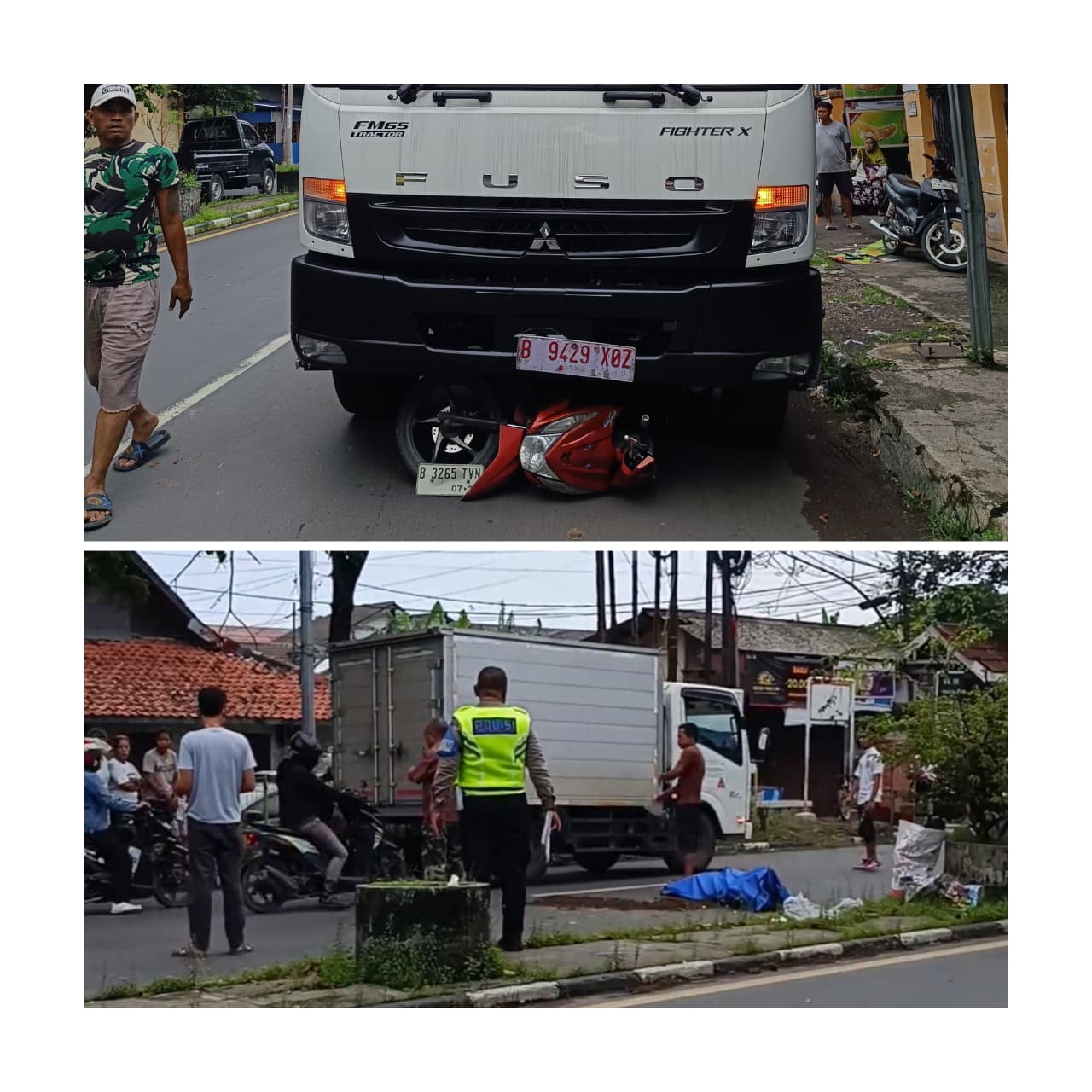 Gagal Menyalip, Pemuda 19 Tahun Tewas Tertabrak Truk di Depan Aspol Pesisir Cirebon