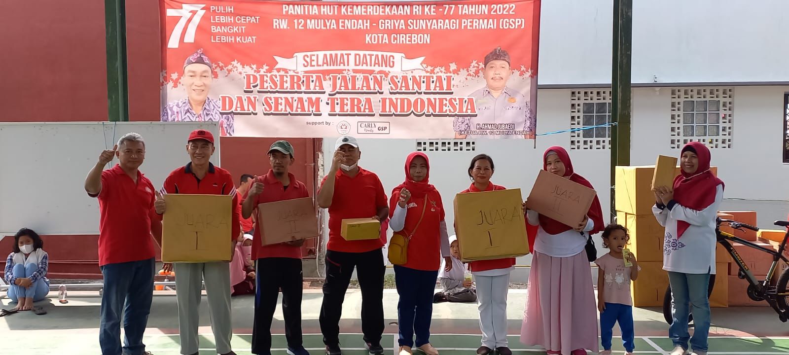 RW 12 Mulya Endah GSP Meriahkan Hari Kemerdekaan dengan Jalan Santai dan Senam Tera Indonesia 