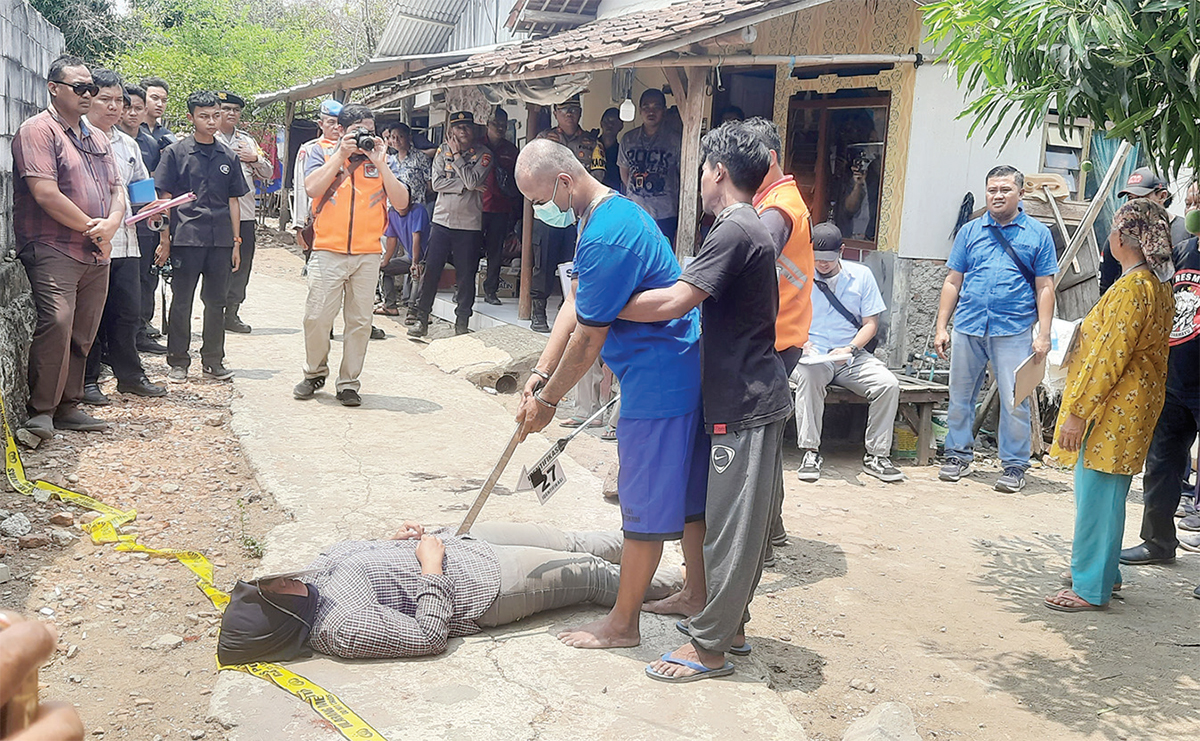 41 Adegan Rekonstruksi Kasus Pembunuhan di Indramayu, Pelaku Adik Kandung Sendiri