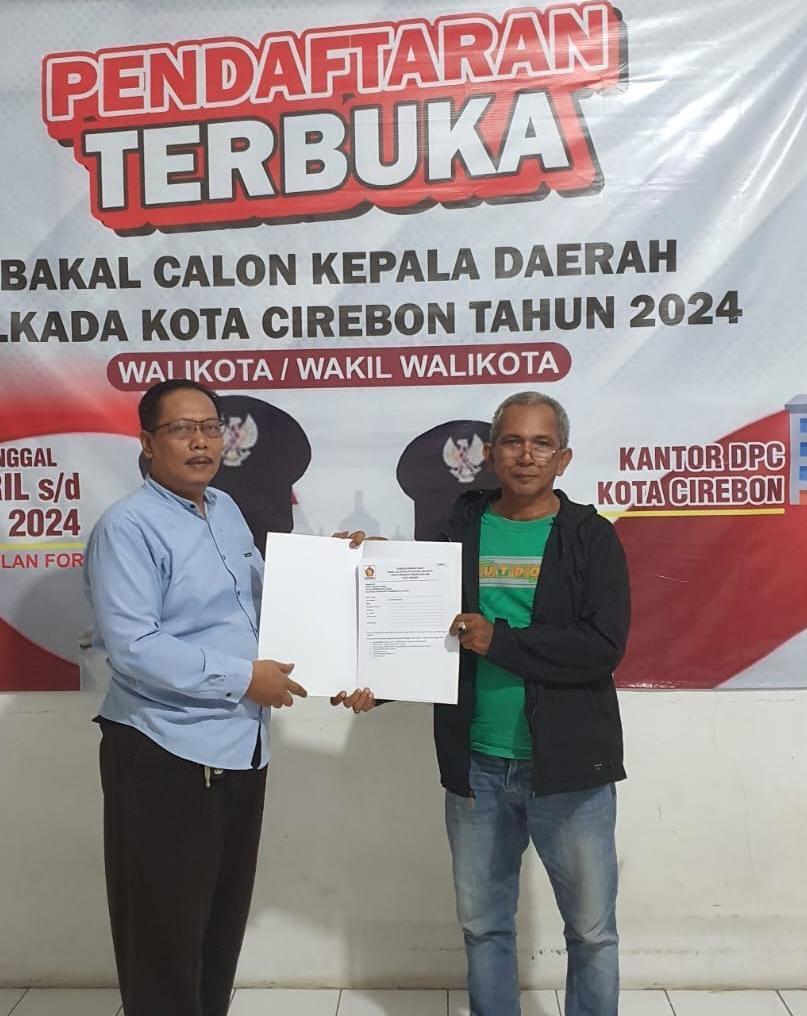 Terhitung Mulai Hari Ini, Partai Gerindra Perpanjang Pendaftaran Cakada Kota Cirebon 