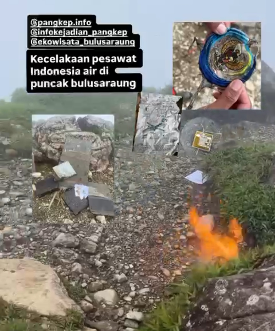 Basarnas Bergerak ke Bulusaraung Usai Pendaki Temukan Puing Diduga Pesawat ATR IAT