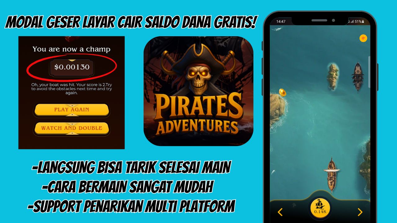 Satu Kali Klik Langsung Cair Rp100.000 Saldo Dana Gratis Modal Geser-Geser Layar! Unduh Disini Sekarang