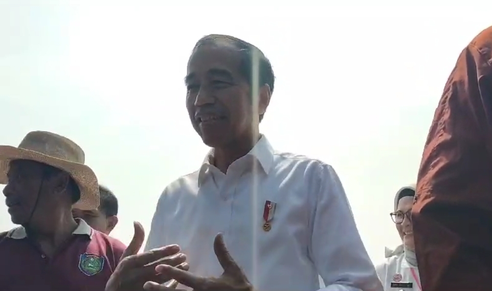 Panen di Indramayu, Jokowi Sebut Cadangan Pangan Nasional Cukup