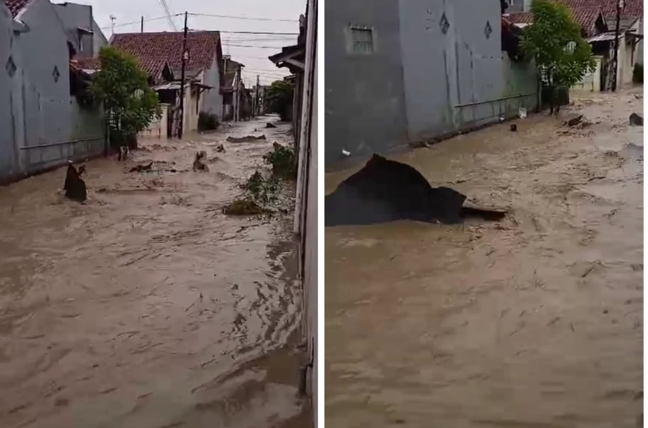 Hasil Cek Fakta: Video Aspal Hanyut saat Banjir di Lobunta Cirebon Konten Lama