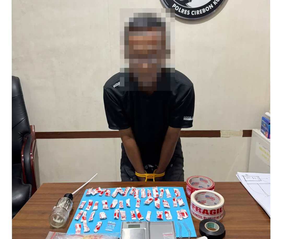 Pengedar Sabu Seberat 39,5 Gram Berhasil Ditangkap Satresnarkoba Polres Cirebon Kota 