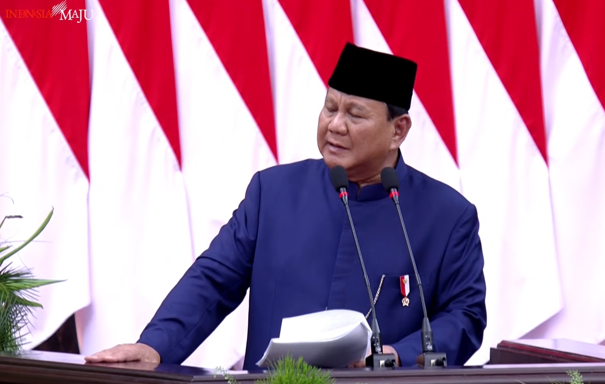 Menggebu-gebu dan Pekik Merdeka Tutup Pidato Kenegaraan Pertama Presiden Prabowo Subianto