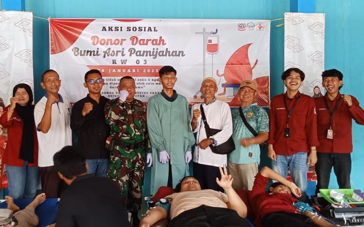 Donor Darah, Pemdes Pamijahan Kumpulkan 25 Kantong Darah