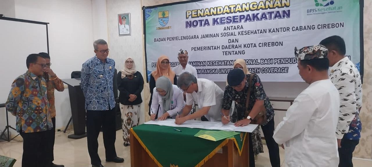 Penandatanganan Nota Kesepakatan BPJS Kesehatan dengan RSD Gunung Jati, Pj Walikota Cirebon Berikan Apresiasi 
