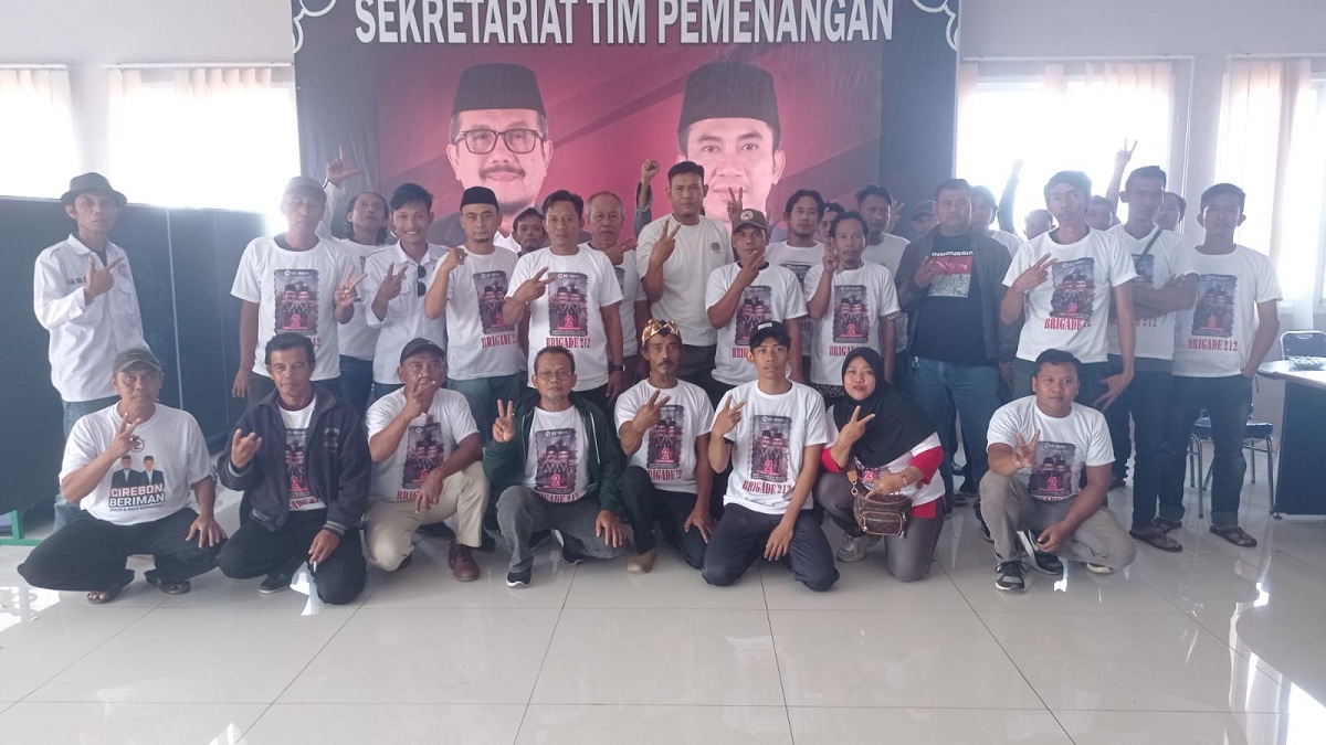 Relawan Brigade 212 Kabupaten Cirebon Siap Menangkan Pasangan Imron-Jigus