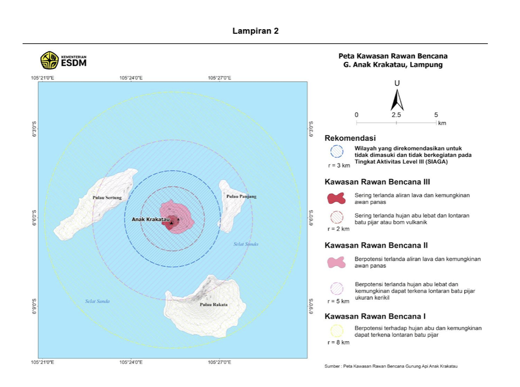 Anak Krakatau Kembali Aktif, PVMBG Naikkan Status Jadi Siaga dan Tetapkan Radius Bahaya 3 Km