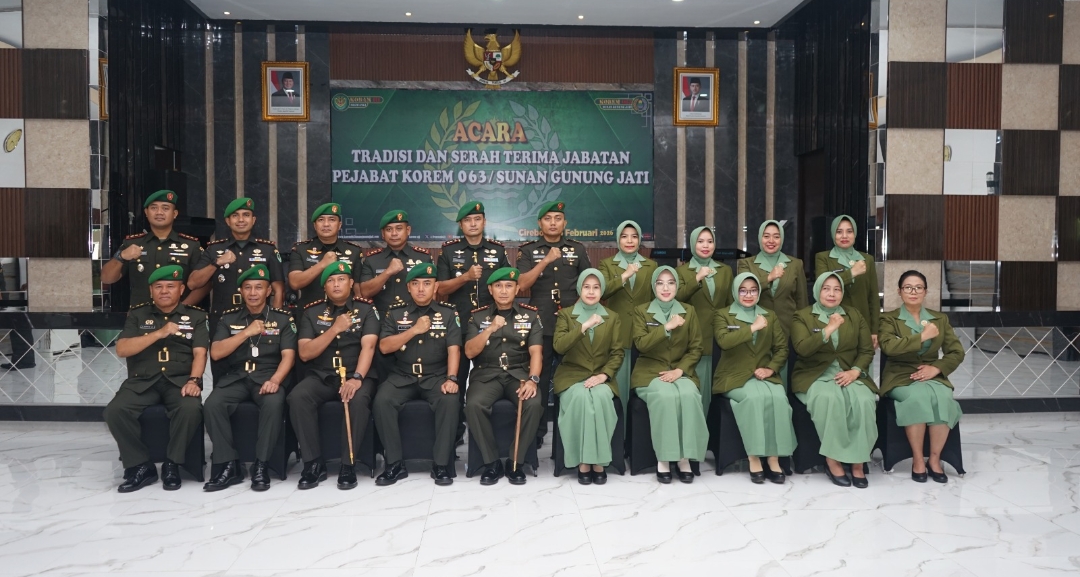 Danrem 063 SGJ Pimpin Sertijab Dandim 0620 Kabupaten Cirebon dan Kasi Intel, Ini Pesannya