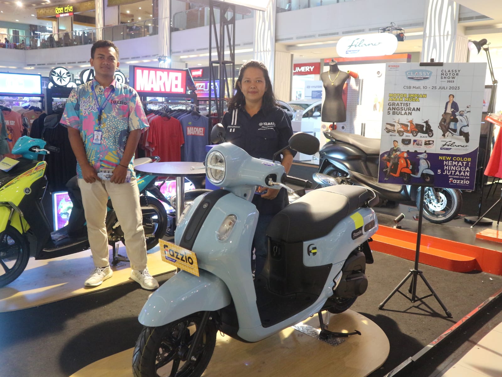 Terbaru dari Yamaha, Grand Filano dan Fazzio Hybrid Banyak Fitur Canggihnya Dipamerkan di Cirebon