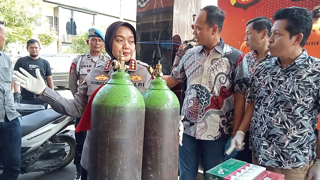 Unit Reskrim Polsek Dukupuntang Berhasil Tangkap Pencuri Tabung Gas Oksigen di Bobos