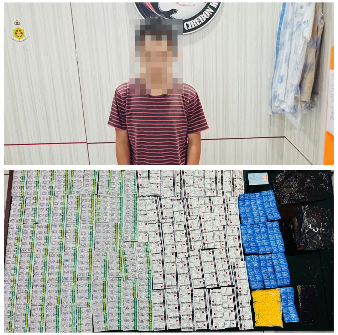 Satresnarkoba Polres Cirebon Kota Tangkap Pengedar Obat Tanpa Izin Edar