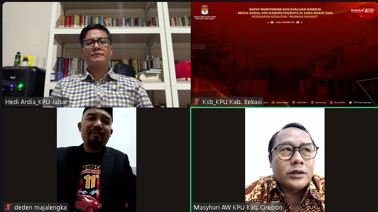 KPU Kabupaten Cirebon Juara III Pengelolaan Media Sosial se-Jawa Barat