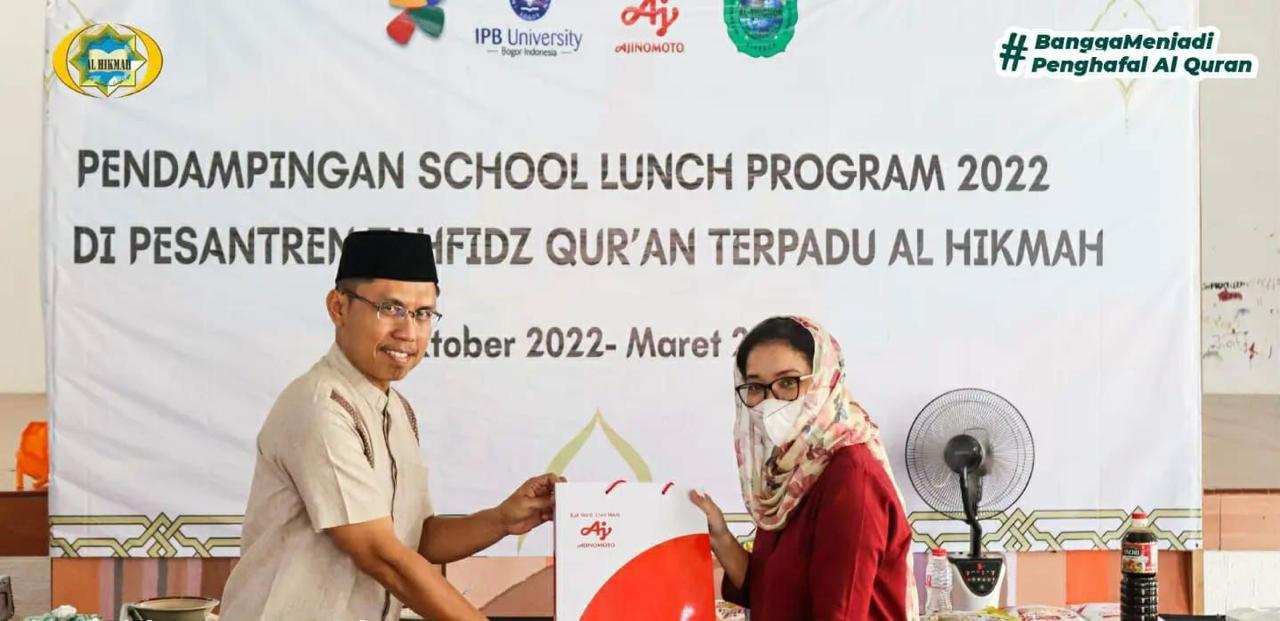 Pesantren Al-Hikmah Cirebon, IPB Bogor dan Ajinomoto Gelar School Lunch Program