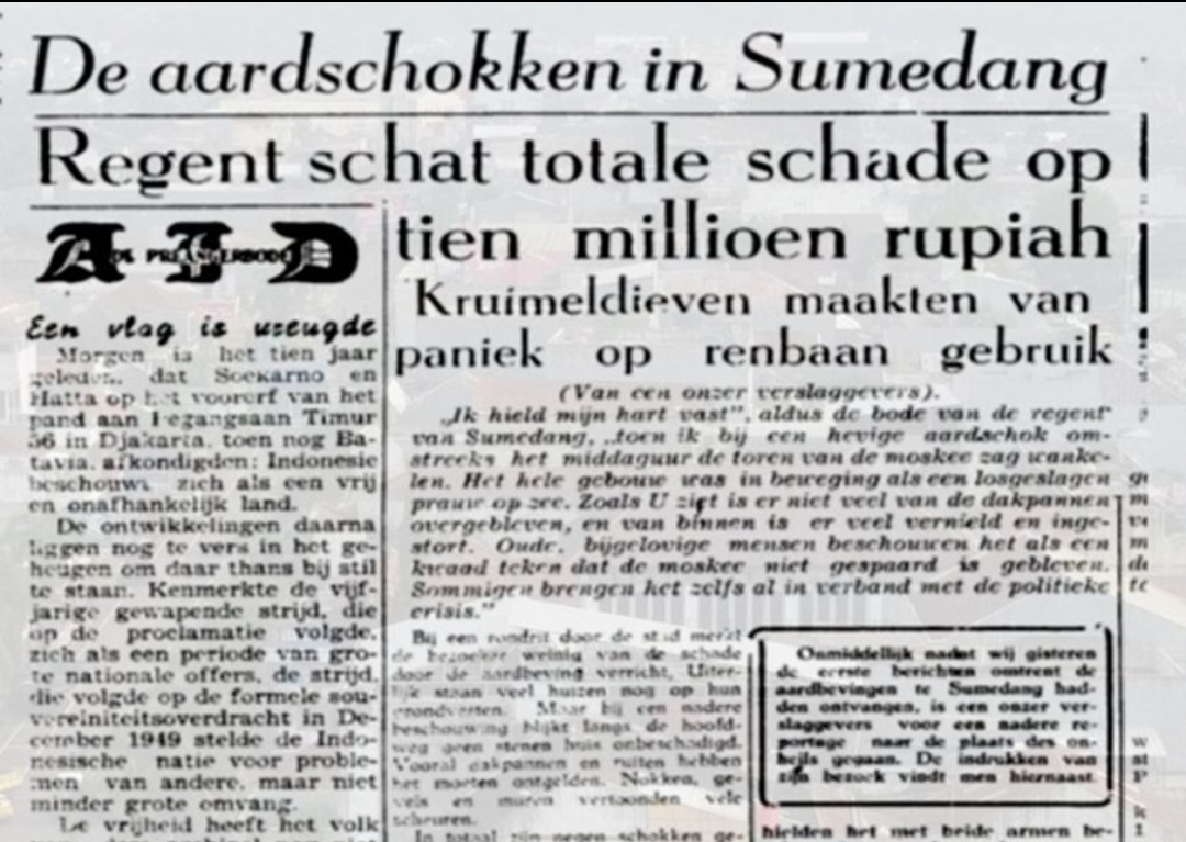 Sejarah Gempa Sumedang, Goncangan Besar sampai Diliput Koran Belanda