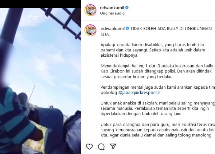 Anak SLB Dibully Siswa SMA di Cirebon, Ridwan Kamil Kirim Tim Pendampingan Mental