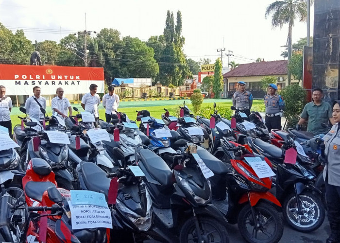 Daftar Jenis dan Nopol 34 Sepeda Motor Hasil Pencurian yang Berhasil Diamankan Polresta Cirebon