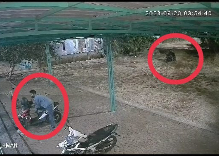 Menyerahlah! Pencuri Motor Milik Santri di Desa Sampih, Wajah Anda Sudah Terekam CCTV